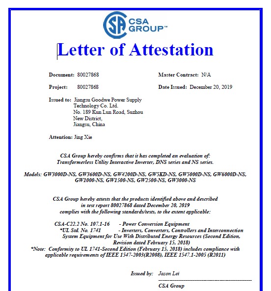 ¡Buenas noticias para México! Los inversores residenciales GoodWe cumplen con el estándar UL1741-Noticias-GOODWE